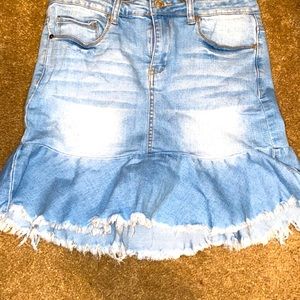 Adorable denim Bell mini Skirt